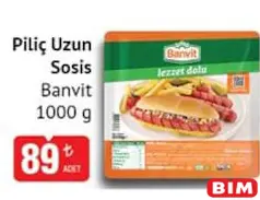 BANVİT PİLİÇ UZUN SOSİS 1000 G